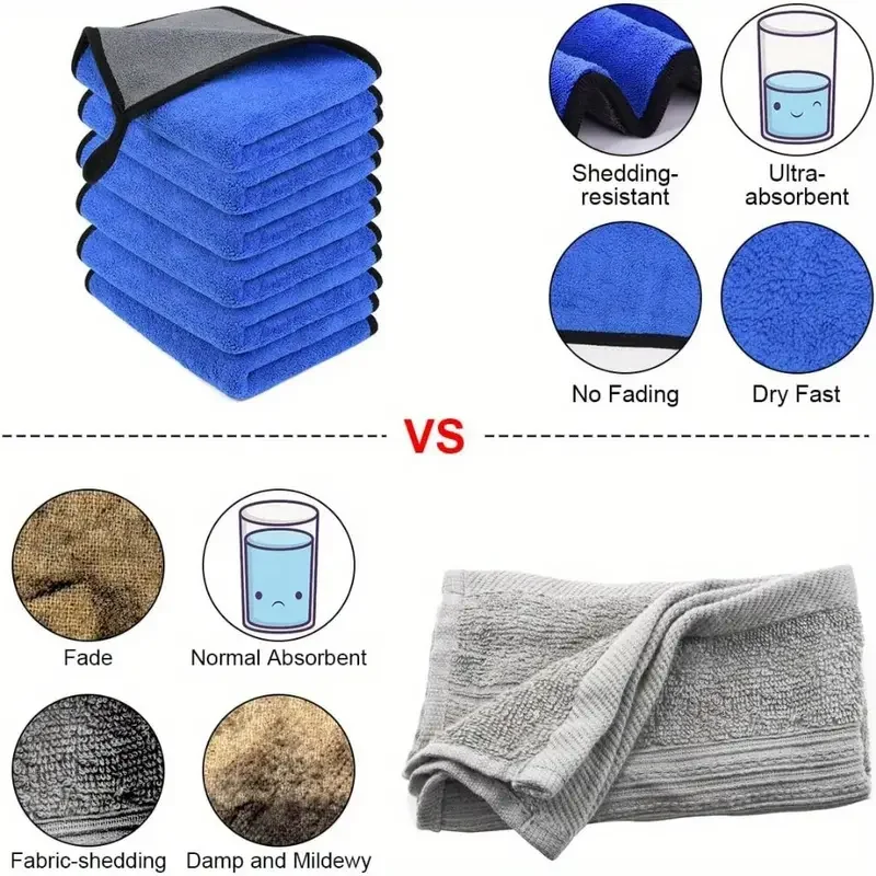 1-4pcs Soft Microfiber Car Was - đánh giá và giá Microfiber Towel Detailing