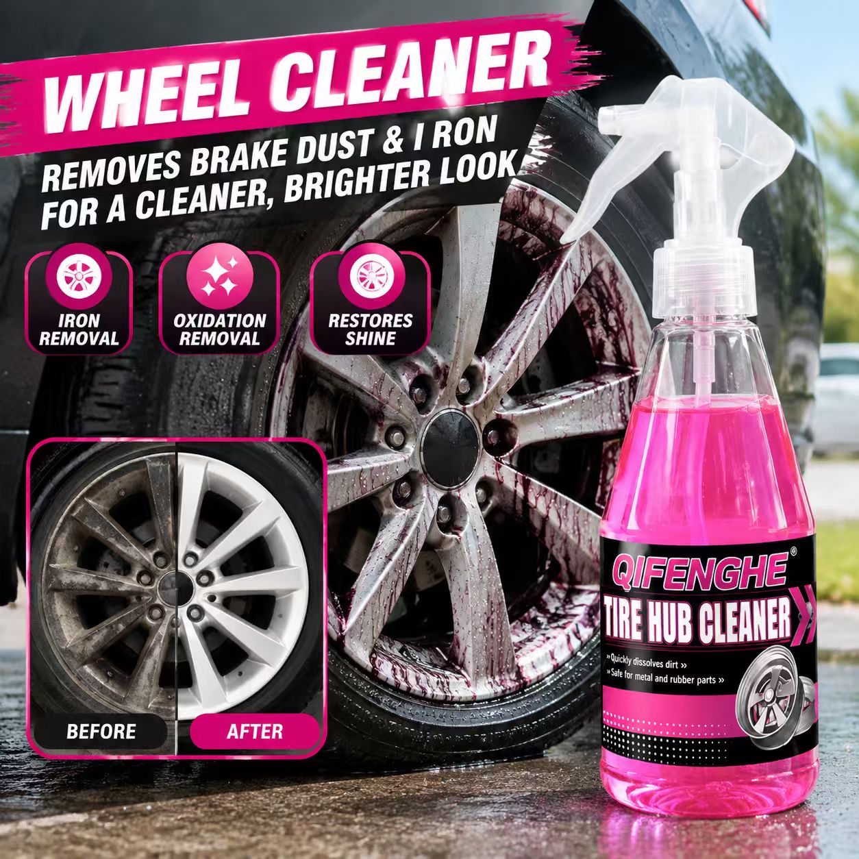 Powerful Wheel Cleaner Spray R - đánh giá và giá Wheel Cleaner Alloy