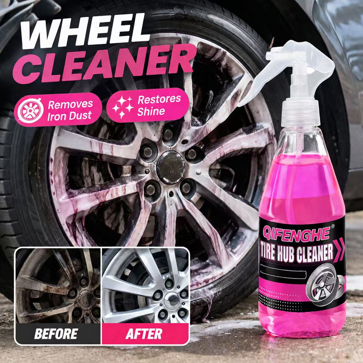 Powerful Wheel Cleaner Spray R - đánh giá và giá Wheel Cleaner Alloy
