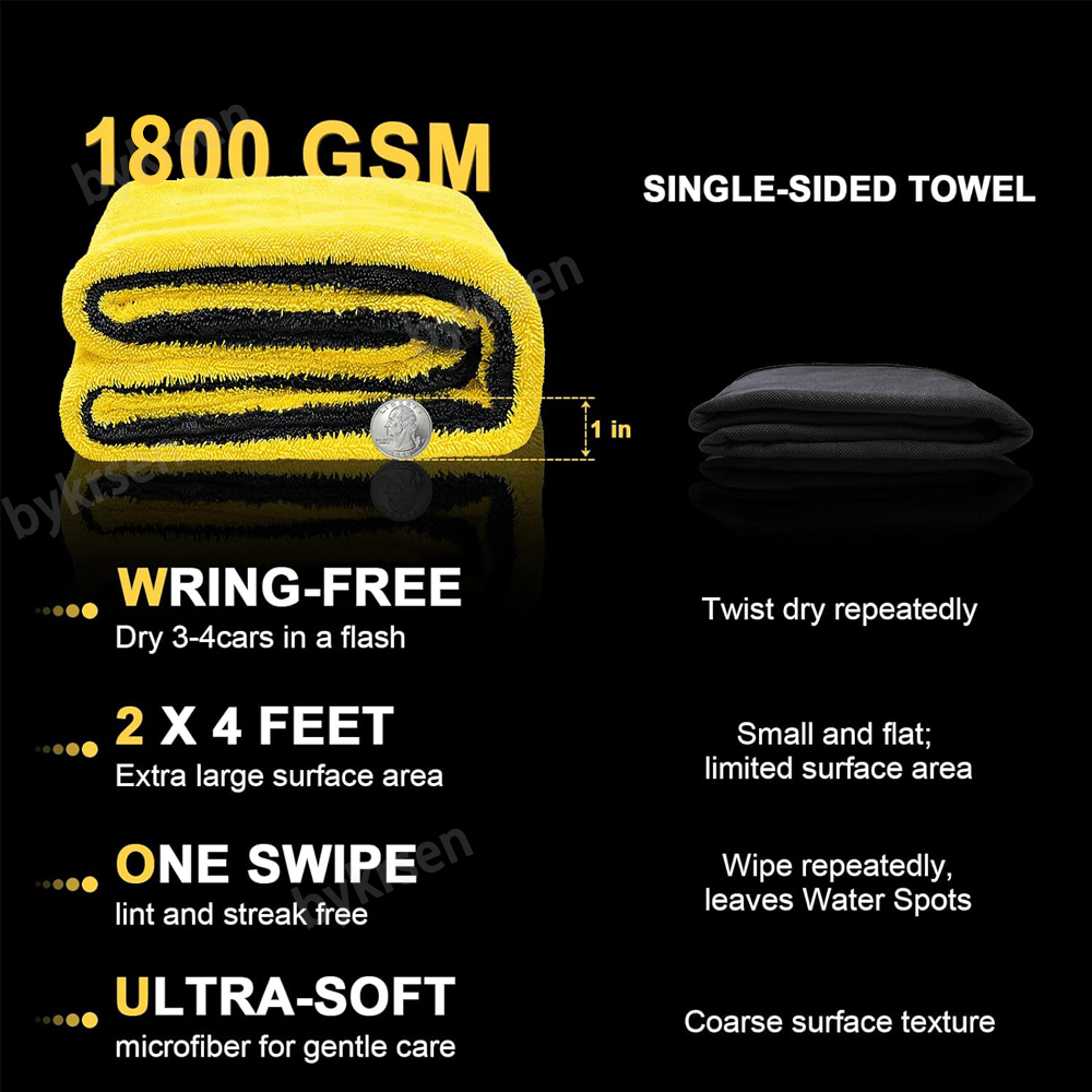 1800GSM Oversized Microfiber C - đánh giá và giá Microfiber Towel Detailing